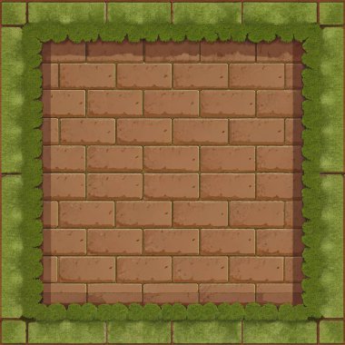 Basit, temiz bir tuğla dokusu, yosun lekeli yüzeyler, doğal hava koşulları, merkezdeki boş bir bölge tarafından vurgulanmış. Klasik planlar için mükemmel, rustik posterler, kalıtım markaları, şehir arkaplanları, mimari tasarım