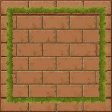 Basit, temiz bir tuğla dokusu, yosun lekeli yüzeyler, doğal hava koşulları, merkezdeki boş bir bölge tarafından vurgulanmış. Klasik planlar için mükemmel, rustik posterler, kalıtım markaları, şehir arkaplanları, mimari tasarım