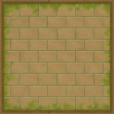 Basit, temiz bir tuğla dokusu, yosun lekeli yüzeyler, doğal hava koşulları, merkezdeki boş bir bölge tarafından vurgulanmış. Klasik planlar için mükemmel, rustik posterler, kalıtım markaları, şehir arkaplanları, mimari tasarım