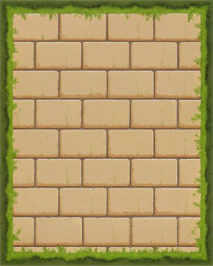 Basit, temiz bir tuğla dokusu, yosun lekeli yüzeyler, doğal hava koşulları, merkezdeki boş bir bölge tarafından vurgulanmış. Klasik planlar için mükemmel, rustik posterler, kalıtım markaları, şehir arkaplanları, mimari tasarım