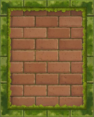 Basit, temiz bir tuğla dokusu, yosun lekeli yüzeyler, doğal hava koşulları, merkezdeki boş bir bölge tarafından vurgulanmış. Klasik planlar için mükemmel, rustik posterler, kalıtım markaları, şehir arkaplanları, mimari tasarım