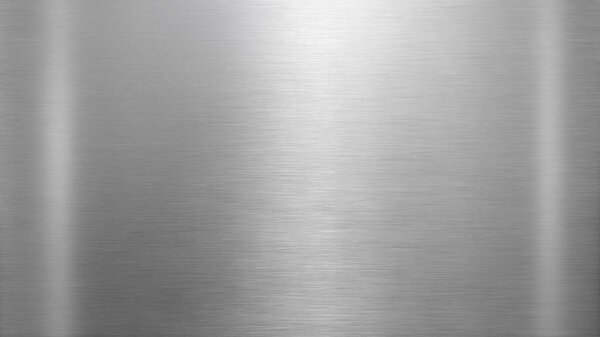 A simple, clean metal texture background featuring a brushed steel finish with subtle reflections and a bordered blank area in the center. Perfect for industrial posters, modern branding, product packaging, architectural layouts, and sleek digital de