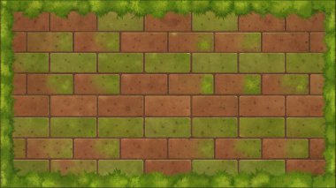 Basit, temiz bir tuğla dokusu, yosun lekeli yüzeyler, doğal hava koşulları, merkezdeki boş bir bölge tarafından vurgulanmış. Klasik planlar için mükemmel, rustik posterler, kalıtım markaları, şehir arkaplanları, mimari tasarım