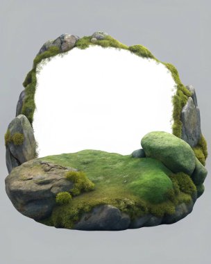 Ortası boş, yosun kaplı kayalar içeren basit, temiz bir kaya dokusu. Kırsal markalaşma, çevre dostu tasarımlar, açık hava posterleri, doğadan esinlenilmiş yerleşimler ve organik ambalajlar için mükemmel. Toprak tonları 