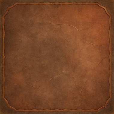 Basit, temiz bir deri dokusu var. Koyu kahverengi tonlarda kırık bir vintage kaplama içeriyor. Tasarım merkezde içi boş bir alan içeriyor, bu da onu rustik posterler, antika yerleşimler veya editoryal projeler için mükemmel kılıyor. Kullanım için ideal