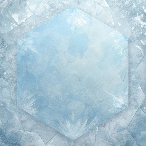 Basit, temiz bir buz dokusu arka planında soluk mavi ve gümüş renkte, ortasında da boş bir bölge olan buzlu kristal desenler var. Kış markalaşması, tatil posterleri, mevsimlik ambalajlar, soğuk davetler ve zarif dijital kasetler için mükemmel.