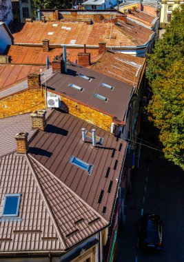 Eski şehrin çatıları.