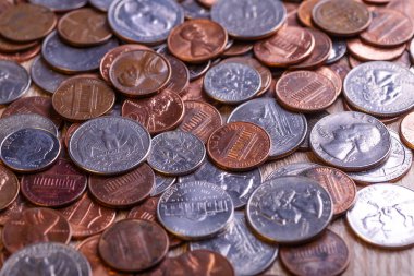 Altın madeni para, gümüş para, bakır madeni para, üç aylık dönemler, nickels yığını