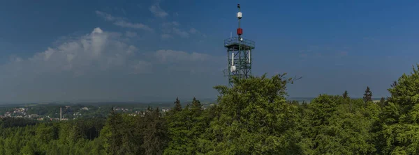 Transmissor Perto Torre Observação Haj Ase Manhã Primavera — Fotografia de Stock