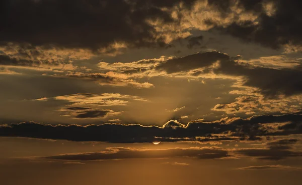 Farbe Sonnenuntergang Der Nähe Von Roprachtice Dorf Frühling Schönen Sonnigen — Stockfoto