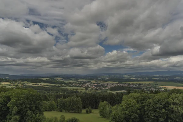 View Tabor Hill Summer Cloudy Gray Day — Stock Photo, Image