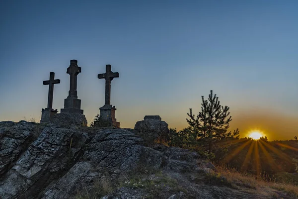 Slavkovsky Les Montanhas Verão Ensolarado Noite Agradável Perto Área Krizky — Fotografia de Stock