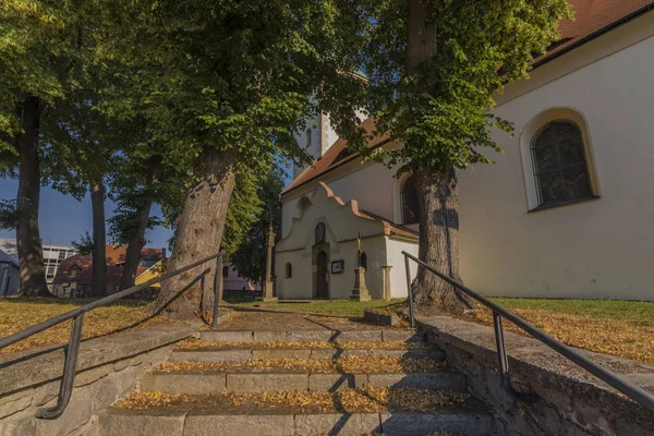 Trest Città Calda Mattina Estate Soleggiata Nel Sud Della Boemia — Foto Stock