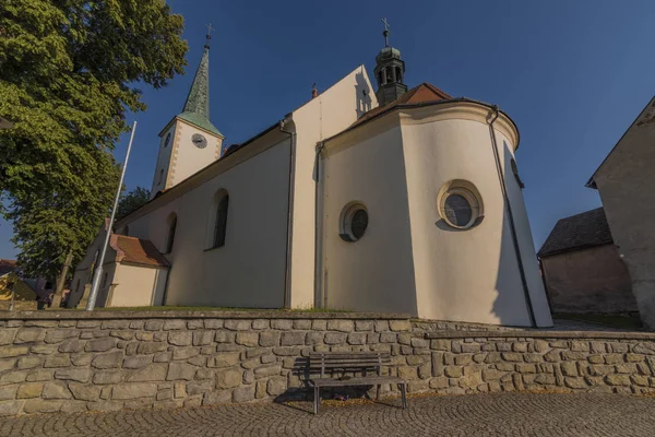 Trest Stad Varm Solig Sommarmorgon South Bohemia — Stockfoto