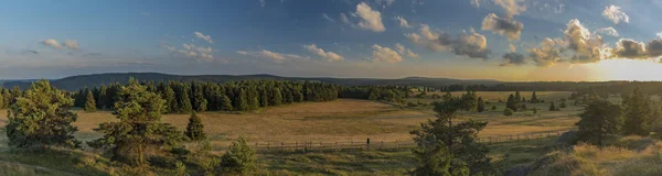 Slavkovsky Les Montanhas Verão Ensolarado Pôr Sol Noite Perto Área — Fotografia de Stock