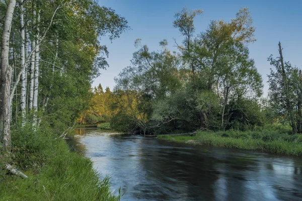 Tepla Moldau Der Nähe Soumarsky Meisten Dorf Und Campingplatz — Stockfoto