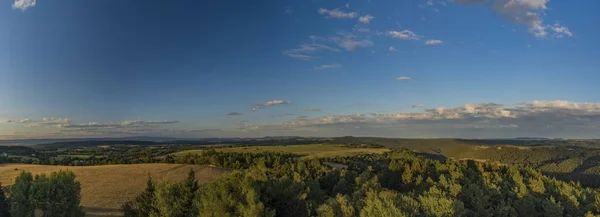 Vista Torre Observação Krasno Verão Agradável Noite Ensolarada — Fotografia de Stock