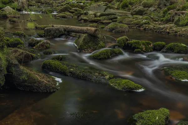 Yaz sıcak güneşli gün Neuhausen dağlarda Prebuz köyü yakınındaki nehirde Rolava