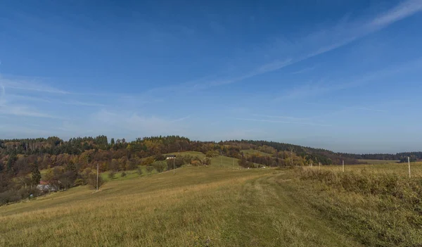 Ładny Jesienny Poranek Pobliżu Žitková Wieś Morawach Pobliżu Granicy Słowacji — Zdjęcie stockowe