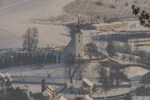 Old Zehra Church Winter Cold Snow Sunny Day — Stock Photo, Image