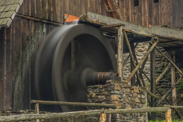 Wooden old mill in forest in valley near Zlate Hory town — 스톡 사진