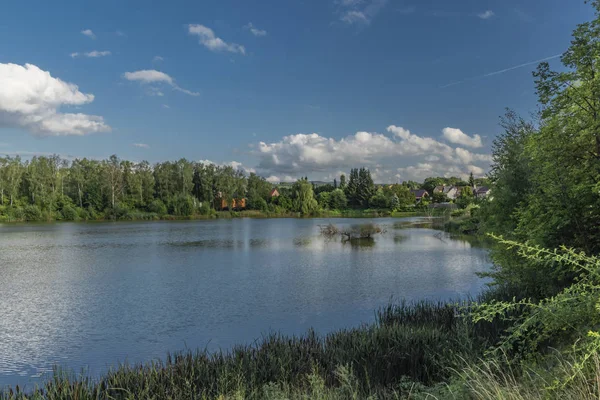 God blessing pond in Kynsperk nad Ohri town in west Bohemia — Stock Photo, Image