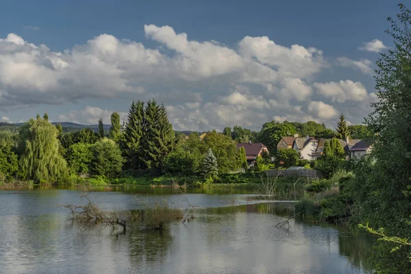 God blessing pond in Kynsperk nad Ohri town in west Bohemia — Stock Photo, Image