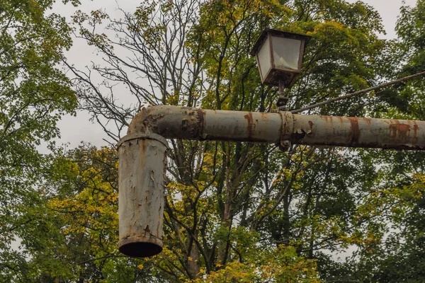 Water pump near railway track in Bad Brambach station