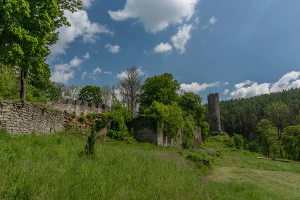 Neuberg ruina del castillo en Podhradi pueblo en el oeste de Bohemia — Foto de Stock