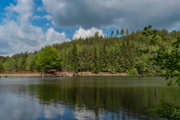 Белое Хальстровское Водохранилище Западной Чехии Весной Солнечный День Свежего Голубого — стоковое фото