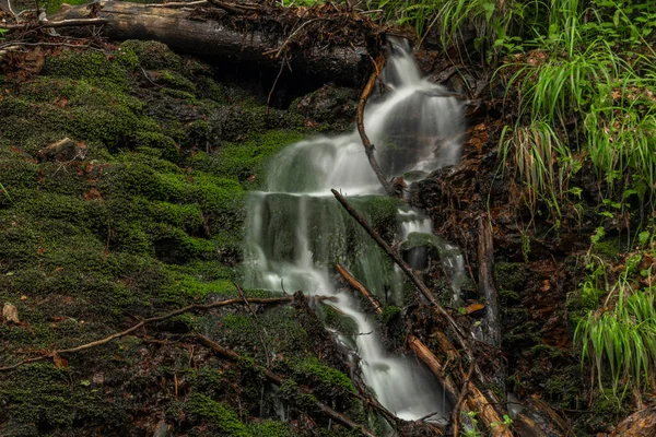 Detail Des Wasserfalls Der Nähe Des Dorfes Kouty Nad Desnou — Stockfoto