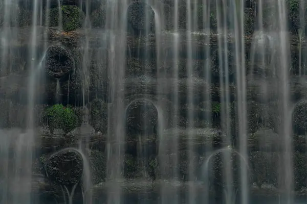 Wasserfall Der Nähe Des Dorfes Kouty Nad Desnou Sommer Wald — Stockfoto