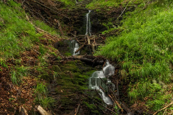 Водопад Возле Деревни Куты Над Десну Летний День Лесу — стоковое фото