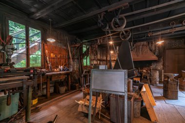 Open air museum with old rural houses interior in Brienz Switzerland 09 09 2025