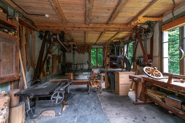 Open air museum with old rural houses interior in Brienz Switzerland 09 09 2025