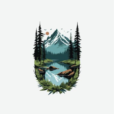 Vektör tipografisi gün batımı parlaklığı oluşturuyor.