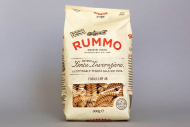Roma, İtalya - 6 Eylül 2025: Rummo Pasta, Benevento 'da (İtalya) 1846' dan beri usta makarna üreticileri