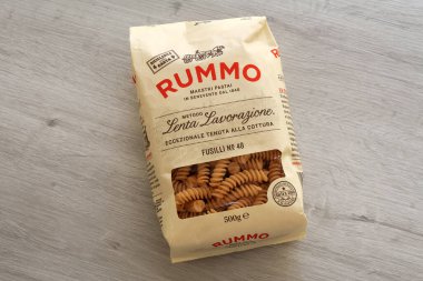 Roma, İtalya - 6 Eylül 2025: Rummo Pasta, Benevento 'da (İtalya) 1846' dan beri usta makarna üreticileri