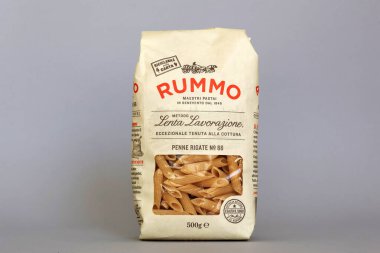 Roma, İtalya - 6 Eylül 2025: Rummo Pasta, Benevento 'da (İtalya) 1846' dan beri usta makarna üreticileri