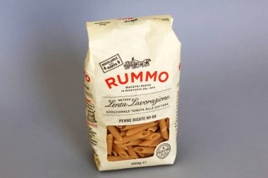 Roma, İtalya - 6 Eylül 2025: Rummo Pasta, Benevento 'da (İtalya) 1846' dan beri usta makarna üreticileri