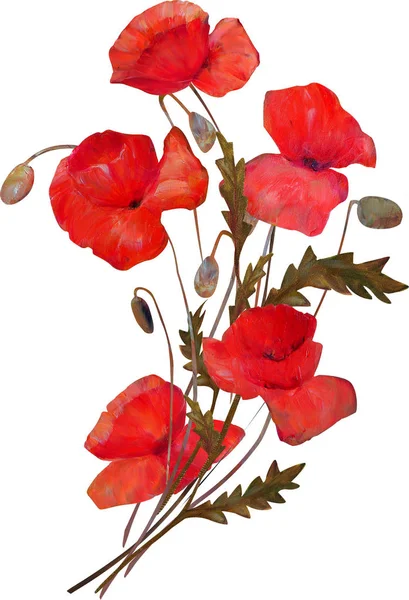 Квітка макарони ізольована художня ілюстрація. Ікона на полотні . Стокова Картинка