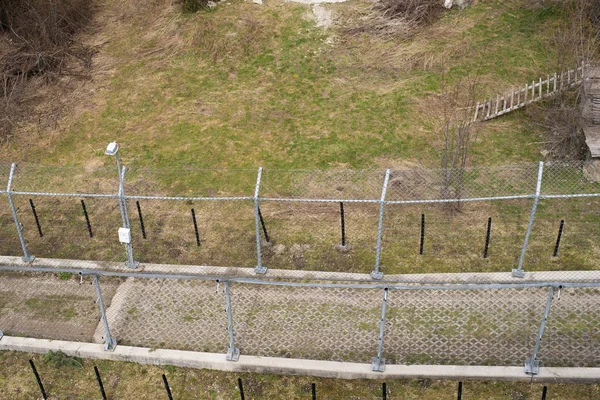 Aerial View Metal Fence Zoopark — Stock Photo, Image