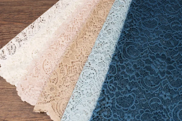 Close up of Beautiful Tulle. Sheer Curtains Fabric Sample. Texture, Background, Pattern. Interior Design. Vintage Lace Tulle Chiffon — Stock Photo, Image