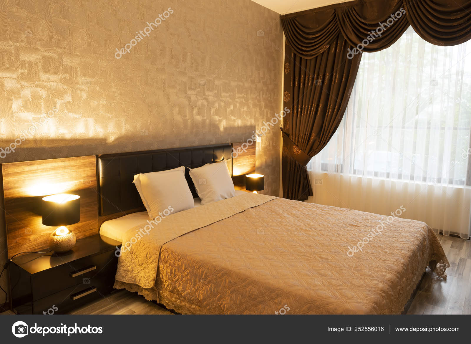 Classy Bedroom Interior Design Large Bed Room With Brown