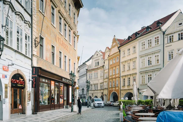 Praga República Checa Mayo 2018 Edificios Tiendas Little Square — Foto de Stock