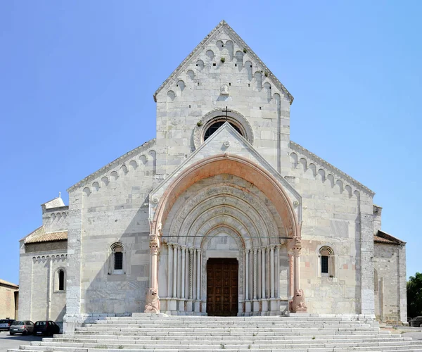 Facciata Del Duomo Ancona Edificio Esempio Elementi Misti Romanici Bizantini — Foto Stock