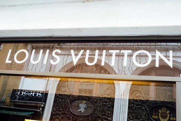 Venise Italie Mars 2019 Enseigne Boutique Luis Vuitton Venise — Photo
