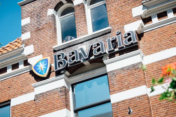 Utrecht Pays Bas Mai 2019 Panneau Annonçant Bière Bavaroise — Photo