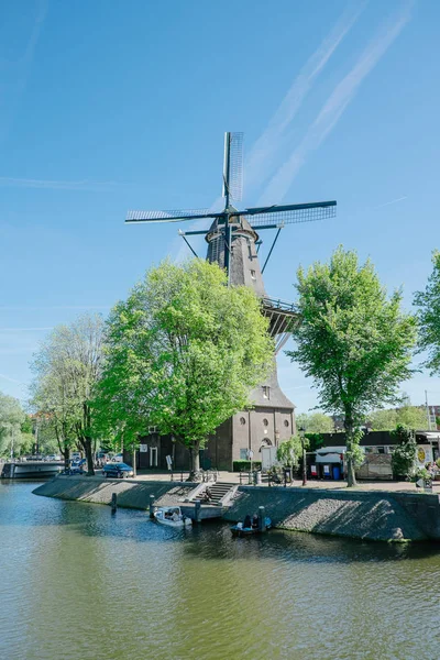 Amsterdam Paesi Bassi Maggio 2019 Mulino Vento — Foto Stock