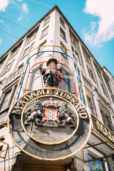 Ámsterdam Países Bajos Mayo 2019 Letrero Del Museo Cera Madame — Foto de Stock